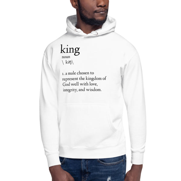 King Definition Unisex Hoodie (White)