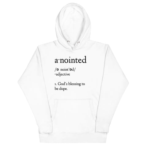 Anointed Definition Unisex Hoodie (White)