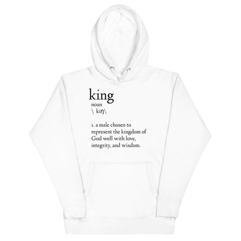 King Definition Unisex Hoodie (White)
