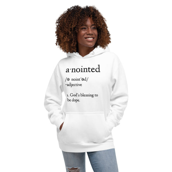 Anointed Definition Unisex Hoodie (White)